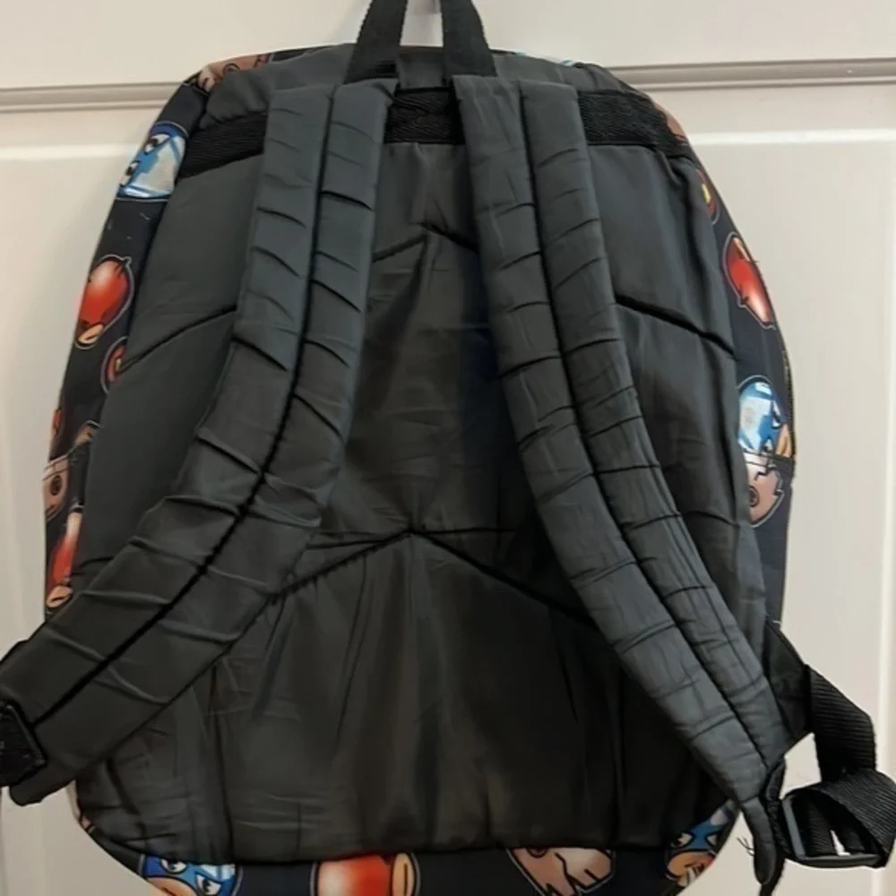 Marvel backpack. Some scuffs throughout but otherwise in good condition.